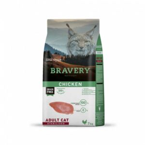 BRAVERY Pollo Gato Adulto Esterilizado 7KG