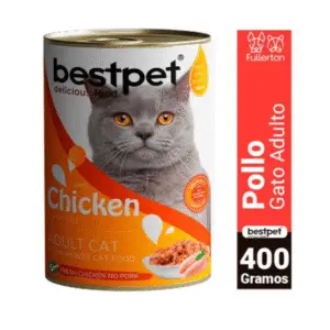LATA BESTPET CAT TROZOS DE POLLO 400 G 6 LATAS